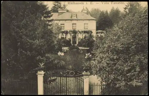 CPA Mülhausen Mulhouse Villa Favorite 1914  Elsaß