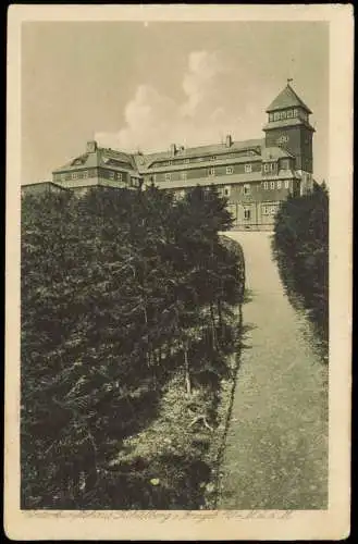 Ansichtskarte Oberwiesenthal Unterkunftshaus Fichtelberg im Erzgebirge 1923