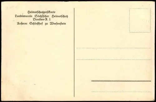 Weesenstein (Müglitz) Schloss Weesenstein Äußerer Schloßhof 1910