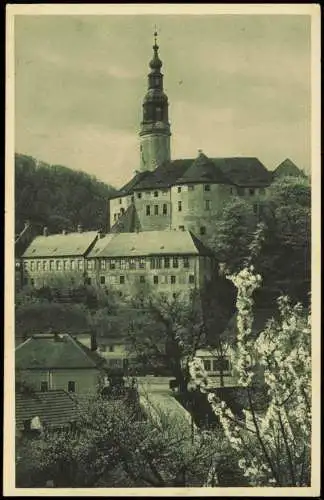 Ansichtskarte Weesenstein (Müglitz) Schloß Weesenstein von Norden 1910