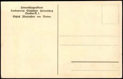 Ansichtskarte Weesenstein (Müglitz) Schloß Weesenstein von Norden 1910