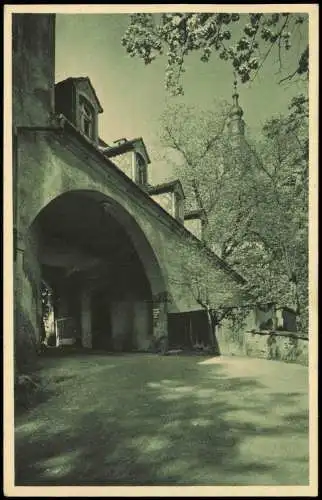 Ansichtskarte Weesenstein (Müglitz) Auffahrt zum Schloß Weesenstein 1910