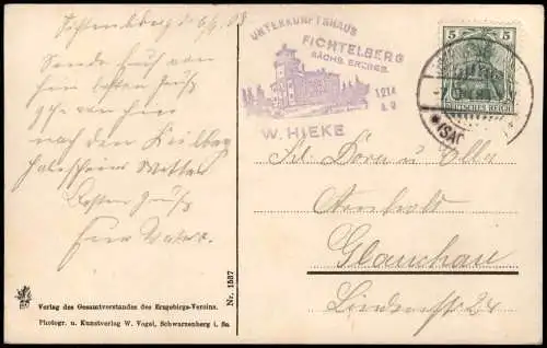 Oberwiesenthal Fichtelberg im Erzgeb. (1214 m) Höchster Punkt Sachsens 1908