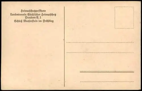 Ansichtskarte Weesenstein (Müglitz) Schloss Weesenstein im Frühling 1910