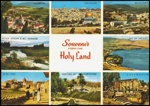 Postcard .Israel Mehrbild-AK Souvenir from the Holy Land 1970