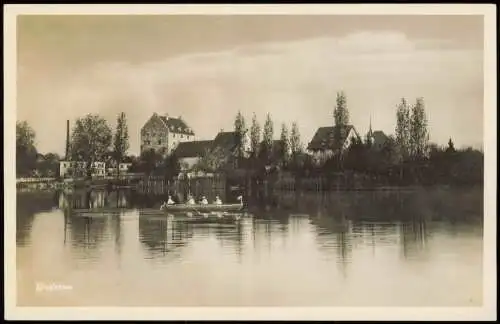 Ansichtskarte Greifensee ZH Stadt See und Ruderer 1935  Schweiz Helvetia