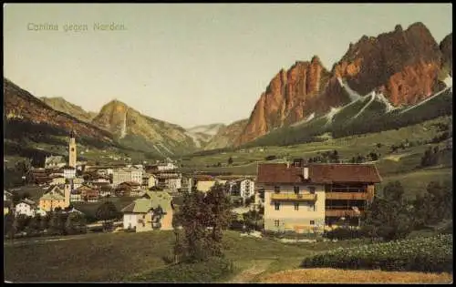 Cartolina Cortina d´Ampezzo Stadtpartie 1914