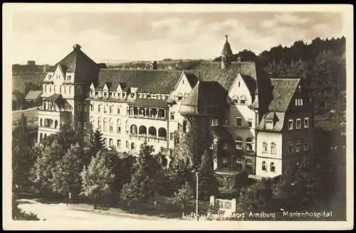 Ansichtskarte Arnsberg Marienhospital 1942