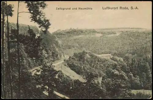 Ansichtskarte Stadtroda Zeitzgrund und Neumühle 1914