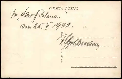 Postale Las Palmas de Gran Canaria Plaza de Cairasco 1932  Canaris Kanaren