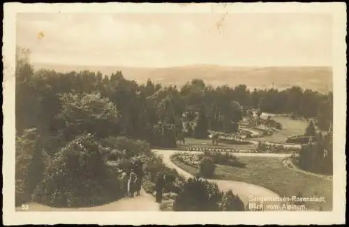 Ansichtskarte Sangerhausen Blick vom Alpinum. 1941