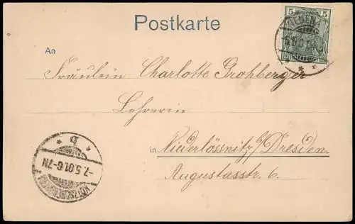 Ansichtskarte Bad Neuenahr-Ahrweiler Partie an der Kirche 1901