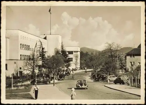 Ansichtskarte Bonn Bundeshaus Straße Autos 1961