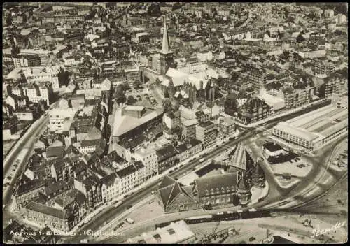 Postcard Aarhus Luftfoto Luftaufnahme 1959