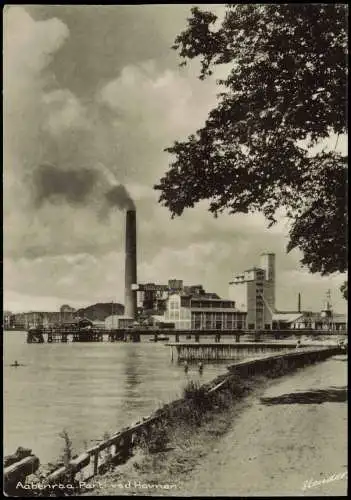 Postcard Apenrade Aabenraa Åbenrå Haven Hafen Industrieanlage 1959