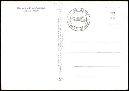 Frankfurt am Main Flughafen Rhein-Main Airport mit Weltzeituhr u. Terminal 1960