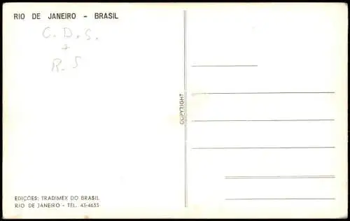 Postcard Rio de Janeiro Straßenbahn Tradimex Fotokarte 1962  Brasilien Brasil