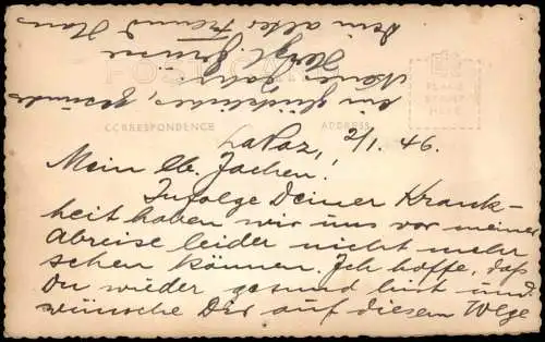 Postcard La Paz Plaza Abaroa 1946  Bolivien Bolivia