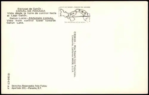 Postcard Panama-Stadt Panamá Panamakanal Kriegsschiff 1972