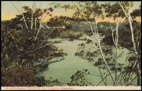 Postcard Panama (Land-Allgemein) A picturesque Scene on the Chagres 1912