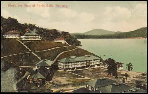 Postcard Panama (Land-Allgemein) Bird's-eye View of Porto Bello 1911