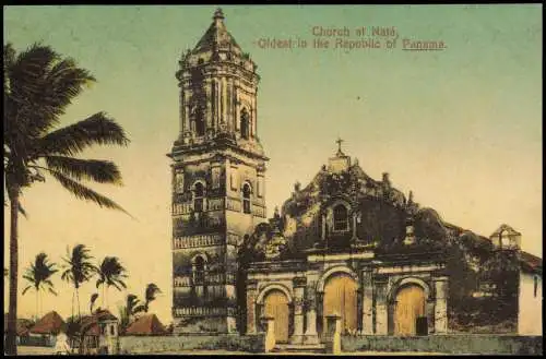 Postcard Panama (Land-Allgemein) Church at Natá 1912