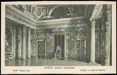 Ansichtskarte Mitte-Berlin Schloss. Kapitelsaal. 1924