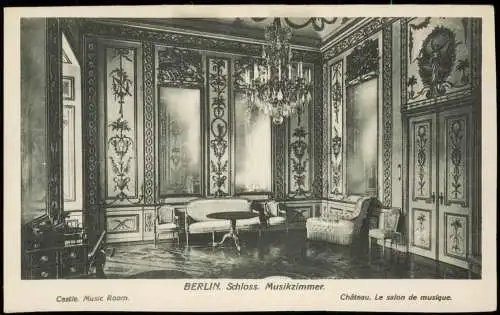 Ansichtskarte Mitte-Berlin Schloss. Musikzimmer. 1924