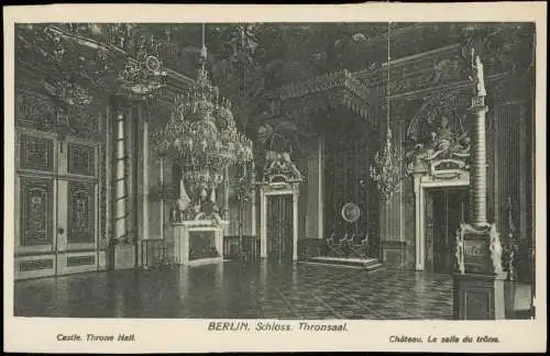 Ansichtskarte Mitte-Berlin Schloss. Thronsaal. 1924