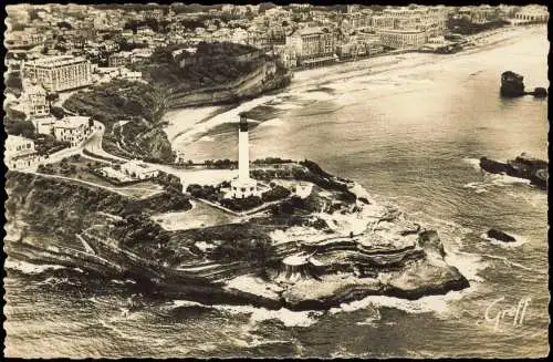 Biarritz Miarritze Luftbild Vue aérienne. Le Phare, les Falaises 1962