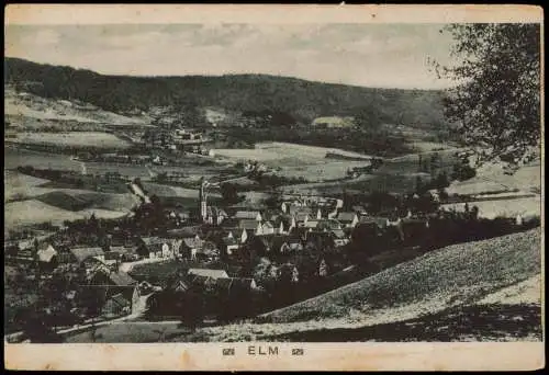 Ansichtskarte Elm-Schlüchtern (Bergwinkelstadt) Stadtblick 1919