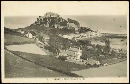 Postcard Jersey Mont Orgueil Castle 1927