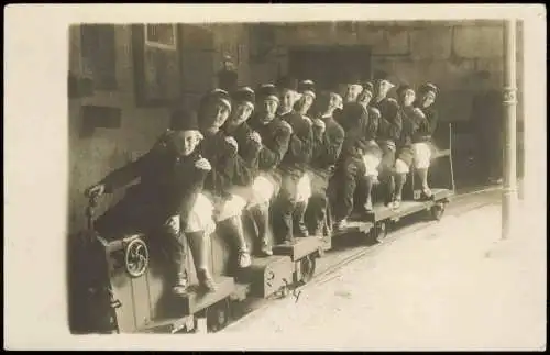 Ansichtskarte Berchtesgaden Salzbergwerk Einfahrt der Besucher 1928