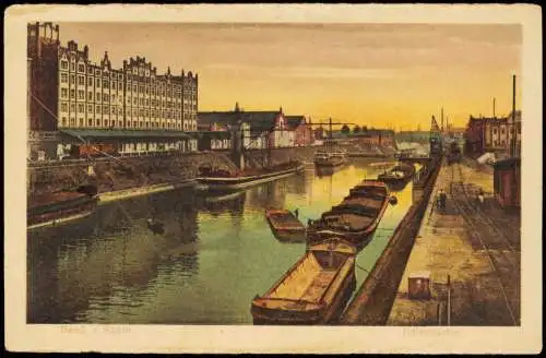 Ansichtskarte Neuss Neuer Hafen 1919