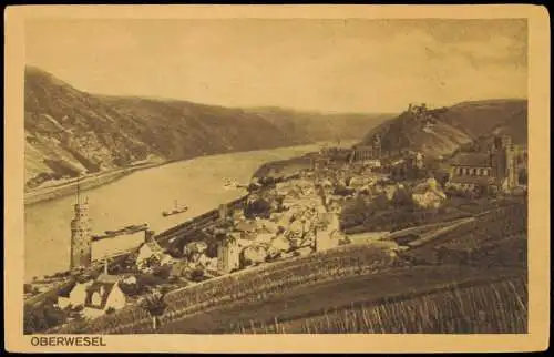 Ansichtskarte Oberwesel Stadtblick 1927