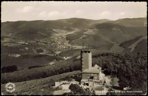 Ansichtskarte Kirchhundem Luftbild Aussichtsturm Hohe Bracht 1962