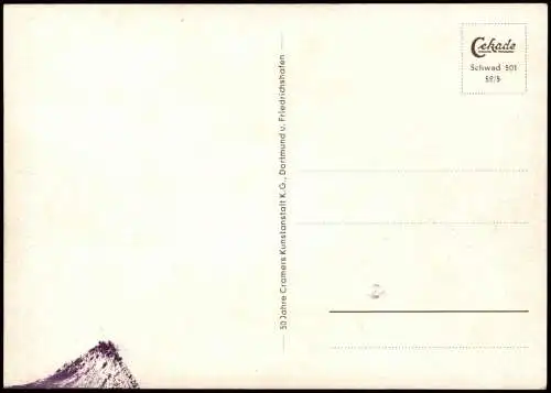 Baden-Württemberg Land-/Übersichtskarte Hochrhein  südlicher Schwarzwald 1952