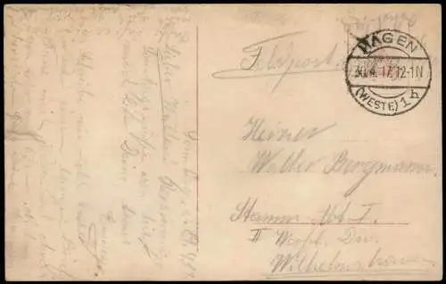 Ansichtskarte  Liebe Liebespaare - Love Frau schaut lassiv auf Geliebten 1917