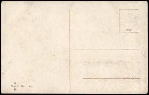 Liebe Love Schwalben mit Blumen auf Stromleitung Künstlerkarte 1924