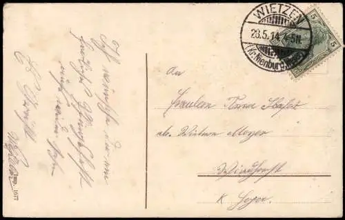 Ansichtskarte  Pfingsten Pentecost Ausflug mit dem Auto 1914