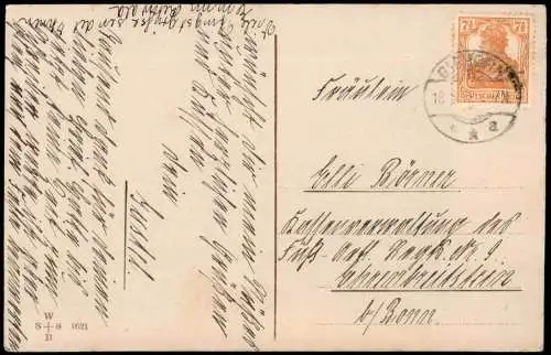 Pfingsten Pentecost Schwalben mit Flaggen Patriotika Deutschland 1918