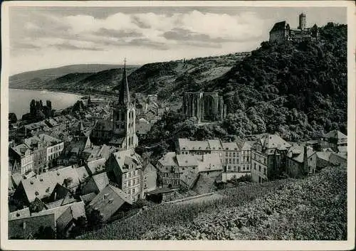 Ansichtskarte Bacharach Stadtpartie 1937