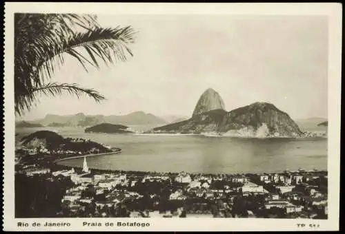 Postcard Rio de Janeiro Panorama-Ansicht Praia de Botafogo 1930