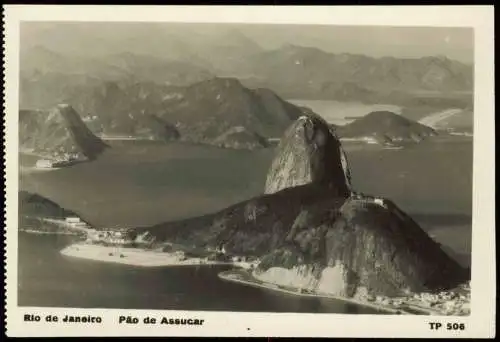 Postcard Rio de Janeiro Panorama mit Zuckerhut Pão de Assucar 1930