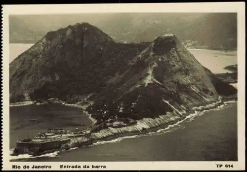 Postcard Rio de Janeiro Panorama-Ansicht Entrada da barra 1930