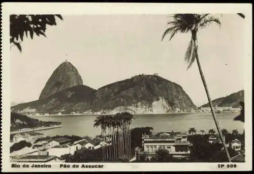 Postcard Rio de Janeiro Ortsansicht, Zuckerhut, Pão de Assucar 1930