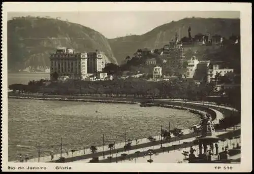 Postcard Rio de Janeiro Ortsansicht mit Hotel Gloria 1930