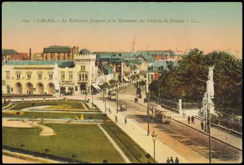 Calais Boulevard Jacquart et le Monument des Enfants du Calaisis 1910