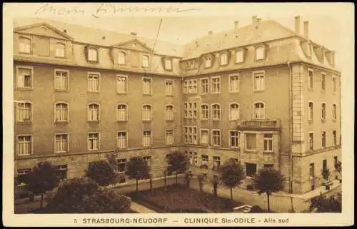 Straßburg Strasbourg   NEUDORF CLINIQUE Ste-ODILE (Krankenhaus) 1920