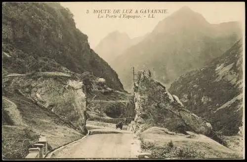 CPA .Frankreich ROUTE DE LUZ A GAVARNIE La Porte d' Espagne 1910